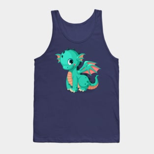 cute funny dragon Tank Top